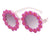 Vacation Beach Flower Ac Round Frame Full Frame Kids Sunglasses