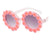 Vacation Beach Flower Ac Round Frame Full Frame Kids Sunglasses