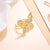 Vacation Butterfly Daisy Stainless Steel Plating 18k Gold Plated Open Rings