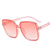 Vacation Classic Style Solid Color Pc Square Full Frame Women's Sunglasses