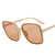 Vacation Classic Style Solid Color Pc Square Full Frame Women's Sunglasses