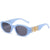 Vacation Color Block Ac Square Full Frame Women's Sunglasses