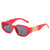 Vacation Color Block Ac Square Full Frame Women's Sunglasses