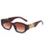 Vacation Color Block Ac Square Full Frame Women's Sunglasses