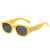 Vacation Color Block Ac Square Full Frame Women's Sunglasses