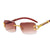 Vacation Cool Style Leopard Pc Square Frameless Men's Sunglasses