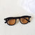 Vacation Cool Style Solid Color Pc Resin Oval Frame Full Frame Kids Sunglasses