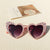 Vacation Heart Shape Ac Special-shaped Mirror Full Frame Kids Sunglasses