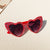 Vacation Heart Shape Ac Special-shaped Mirror Full Frame Kids Sunglasses