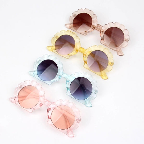 Vacation Shell Resin Special-shaped Mirror Full Frame Kids Sunglasses