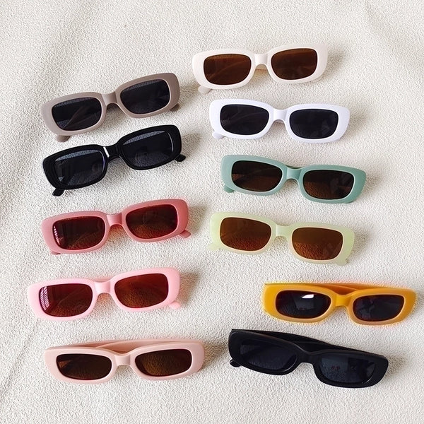 Vacation Simple Style Geometric Pc Resin Oval Frame Full Frame Kids Sunglasses