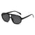 Vacation Simple Style Solid Color Pc Toad Glasses Full Frame Women's Sunglasses