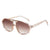 Vacation Simple Style Solid Color Pc Toad Glasses Full Frame Women's Sunglasses