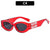 Vacation Solid Color Ac Oval Frame Full Frame Women's Sunglasses