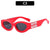 Vacation Solid Color Ac Oval Frame Full Frame Women's Sunglasses