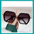 Vacation Solid Color Pc Polygon Full Frame Women's Sunglasses