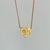 Vintage Style Commute Number Heart Shape Stainless Steel Plating 18k Gold Plated Pendant Necklace