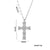 Vintage Style Cross Stainless Steel Plating Inlay Zircon 18k Gold Plated Pendant Necklace