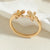 Vintage Style Simple Style Flower Copper Plating 14k Gold Plated Open Rings