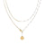 Vintage Style Sweet Commute Pearl Titanium Steel Plating 18k Gold Plated Long Necklace