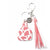 Vintage Style Tassel Cattle Flower Wood Unisex Bag Pendant Keychain