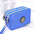 Washed Denim Women's Three-Zip Coin Purse Cosmetic Bag Mobile Phone Bag Handheld Portable Bag Small Square Bag