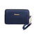 Washed Denim Women's Three-Zip Coin Purse Cosmetic Bag Mobile Phone Bag Handheld Portable Bag Small Square Bag