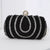 White Black Polyester Water Droplets Square Evening Bags