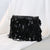 White Black Silver Polyester Solid Color Beading Tassel Square Evening Bags