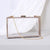 White Black Transparent Arylic Solid Color Square Clutch Evening Bag