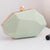 White Champagne Light Green Pu Leather Solid Color Square Evening Bags