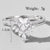 White Gold Plated Sterling Silver Zircon Solid Color Rings