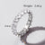 White Gold Plated Sterling Silver Zircon Solid Color Rings