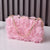 White Pink Black Polyester Solid Color Flower Square Evening Bags