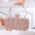 White Red Green Pu Leather Solid Color Rhinestone Square Clutch Evening Bag