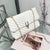 White Yellow Black Pu Leather Geometric Square Evening Bags