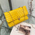 White Yellow Black Pu Leather Geometric Square Evening Bags