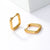 Wholesale 1 Pair Casual Square Stainless Steel 18k Gold Plated Hoop Earrings