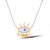 Wholesale 1 Piece Classic Style Devil's Eye Titanium Steel 18k Gold Plated Shell Pendant Necklace