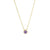 Wholesale 1 Piece Lady Round Stainless Steel Titanium Steel 18k Gold Plated Zircon Pendant Necklace