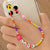 Wholesale Accessories Bohemian Soft  Heart Fruit Woven Mobile Phone Chain