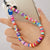 Wholesale Accessories Bohemian Soft  Heart Fruit Woven Mobile Phone Chain