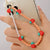 Wholesale Accessories Bohemian Soft  Heart Fruit Woven Mobile Phone Chain