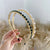 Wholesale Baroque Rhinestone Pearls Alloy Thin Hair Band