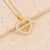 Wholesale Casual Mama Letter Heart Shape Stainless Steel Rhinestone 18k Gold Plated Zircon Pendant Necklace