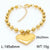 Wholesale Casual Vacation Heart Shape Titanium Steel Plating 18k Gold Plated Bracelets Necklace