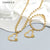 Wholesale Classic Style Streetwear Heart Shape Lock Stainless Steel Plating 18k Gold Plated Bracelets Necklace