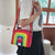 Wholesale Creative Hit Color Rainbow Heart Shape Messenger Bag