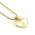 Wholesale Cute Heart Shape Stainless Steel Polishing Plating Inlay 18k Gold Plated Shell Pendant Necklace