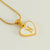 Wholesale Cute Heart Shape Stainless Steel Polishing Plating Inlay 18k Gold Plated Shell Pendant Necklace